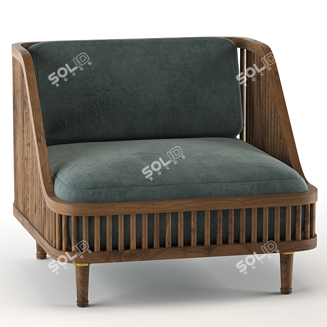  Luxe Lounge Chair 3D model image 1