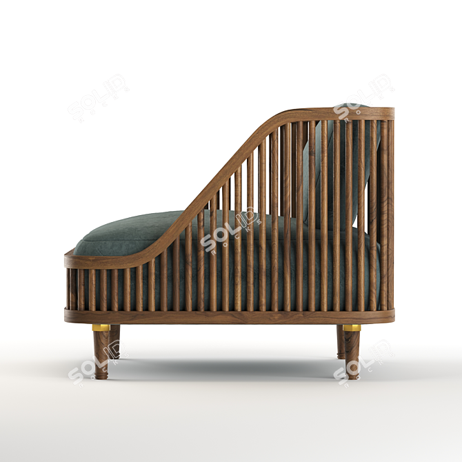  Luxe Lounge Chair 3D model image 3