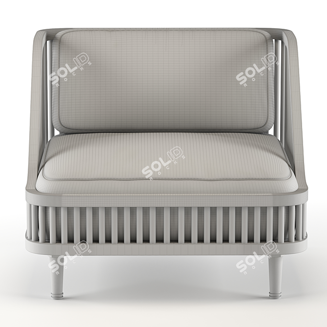  Luxe Lounge Chair 3D model image 4