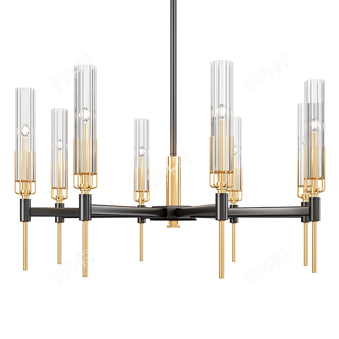 Elegant Flambeau Chandelier: Illuminate your space with style! 3D model image 1