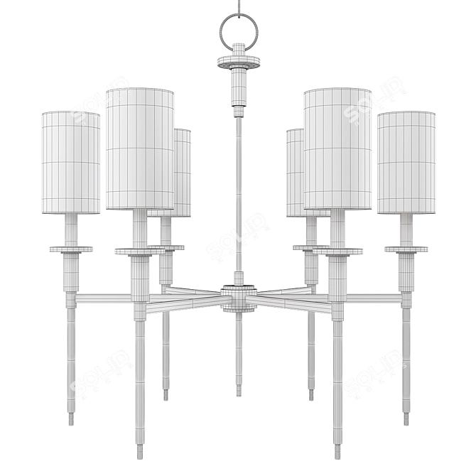 Elegant Amherst Chandelier 3D model image 2