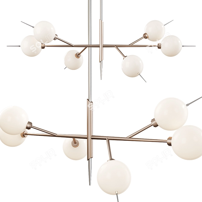 Ethereal Light Tempest Chandelier 3D model image 1