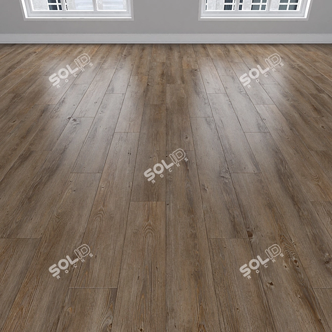 Parquet Oak Collection - Herringbone, Linear & Chevron Styles  Elegant and Versatile Flooring 3D model image 2