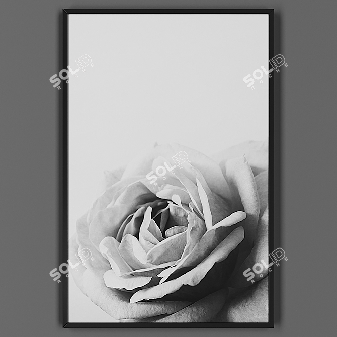 Black Framed Artwork 3D model image 1