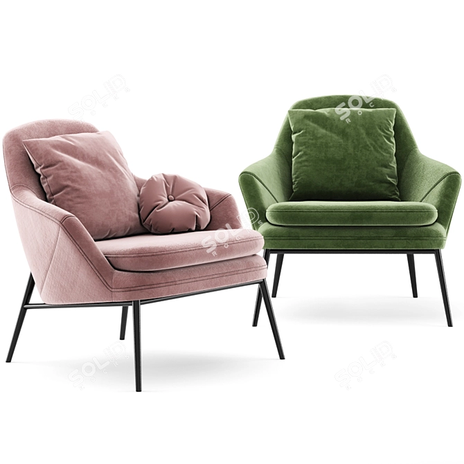 Cozy embrace armchair 3D model image 3