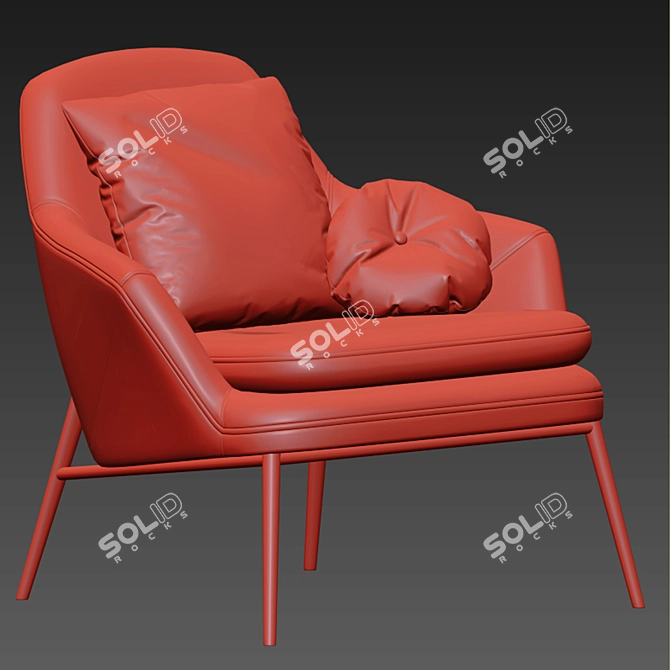 Cozy embrace armchair 3D model image 4