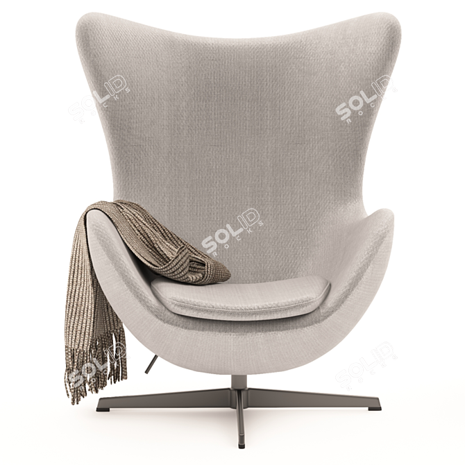  Hansen Egg Armchair: Imported Luxury for Render 3D model image 2