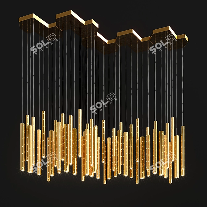 Sleek LED Chandeliers: Modern Minimalist Collection 3D model image 5