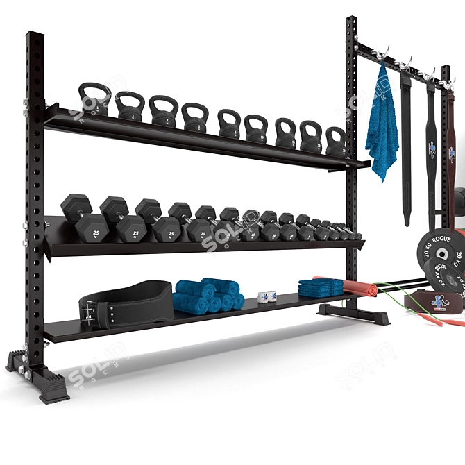 Ultimate Gym Tools Set 3D model image 1