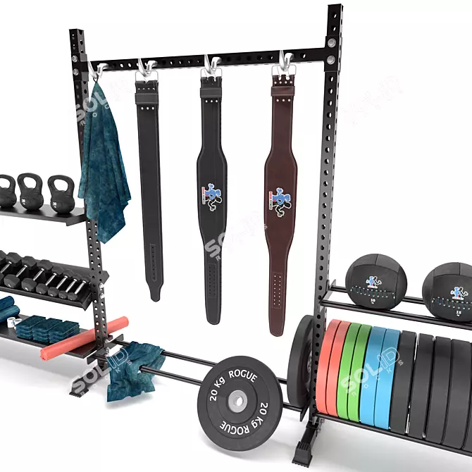 Ultimate Gym Tools Set 3D model image 2