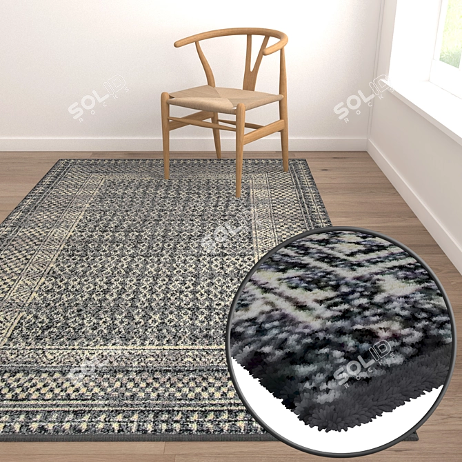 Luxury Carpet Set - High-Quality Textures 3D model image 5