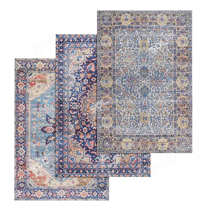 Luxury Carpets Set 3D model image 1