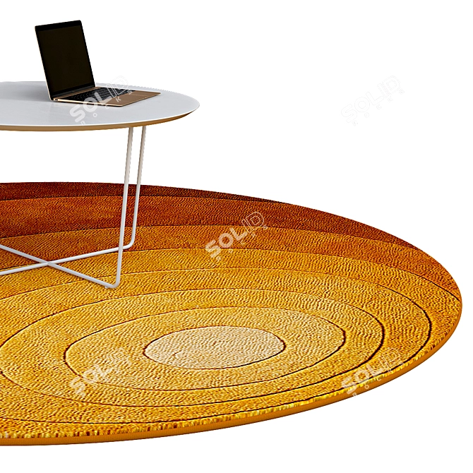 Stylish Circle Rugs for Modern Homes 3D model image 2