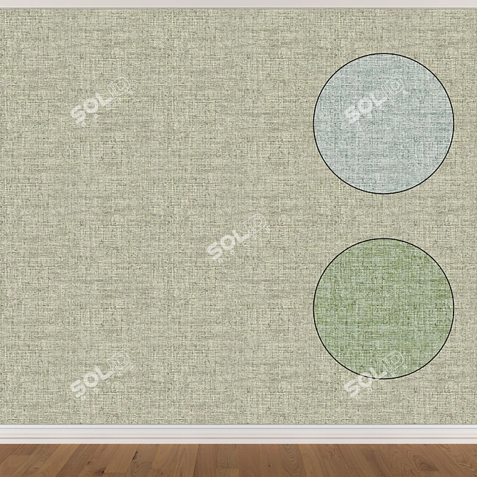 Seamless Wallpaper Set 1258 (3 Colors) 3D model image 1