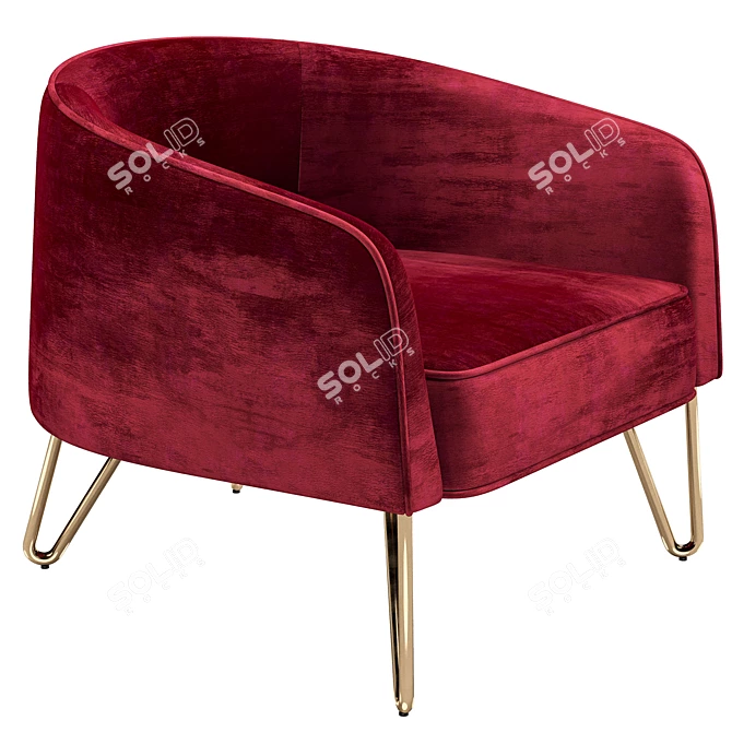 Regal Queen Armchair 3D model image 4