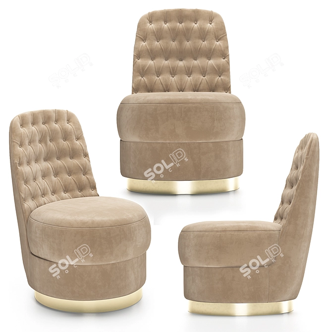 Elegant Leila Chair 3D model image 1