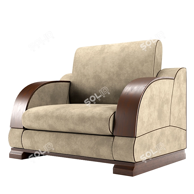 Modern Ergonomic Home Chair 3D model image 2