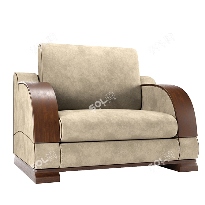 Modern Ergonomic Home Chair 3D model image 3