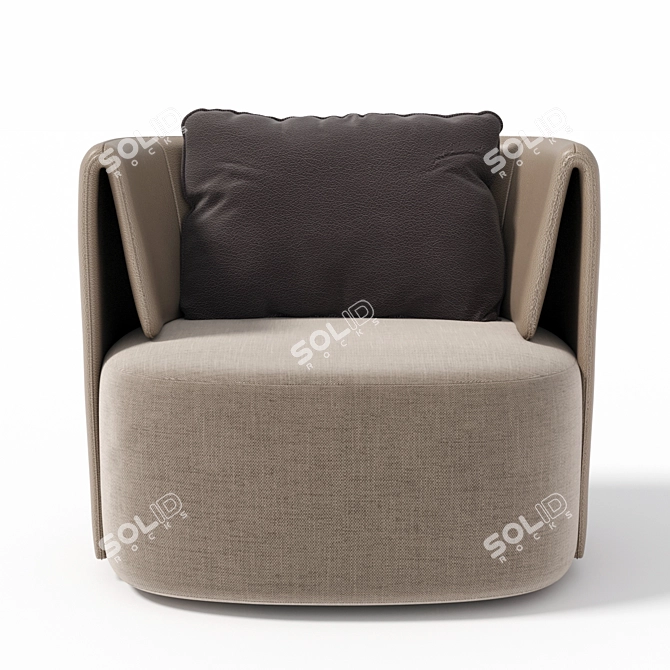 Bernhardt Elio Lounge Chair: Sleek Design, Ultimate Comfort 3D model image 3