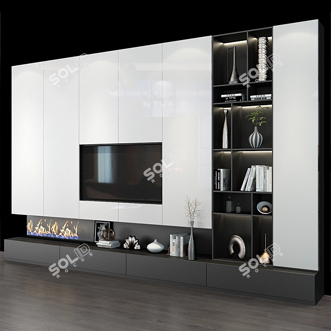 Floating TV Shelf 0233 3D model image 2