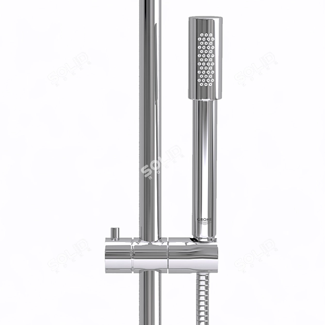 Grohe Rainshower F-Series 254 Shower System 3D model image 5