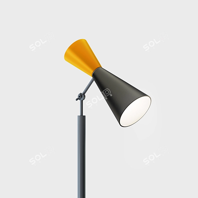 Le Corbusier Parliament Floor Lamp 3D model image 3