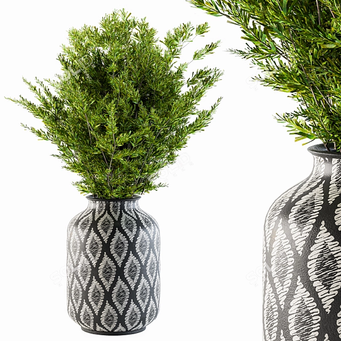 Branch in Vase: Cordifolia Beauty 3D model image 1