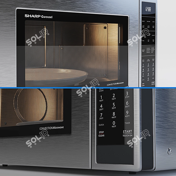 Sharp 1.5 cu. ft. Microwave 3D model image 2