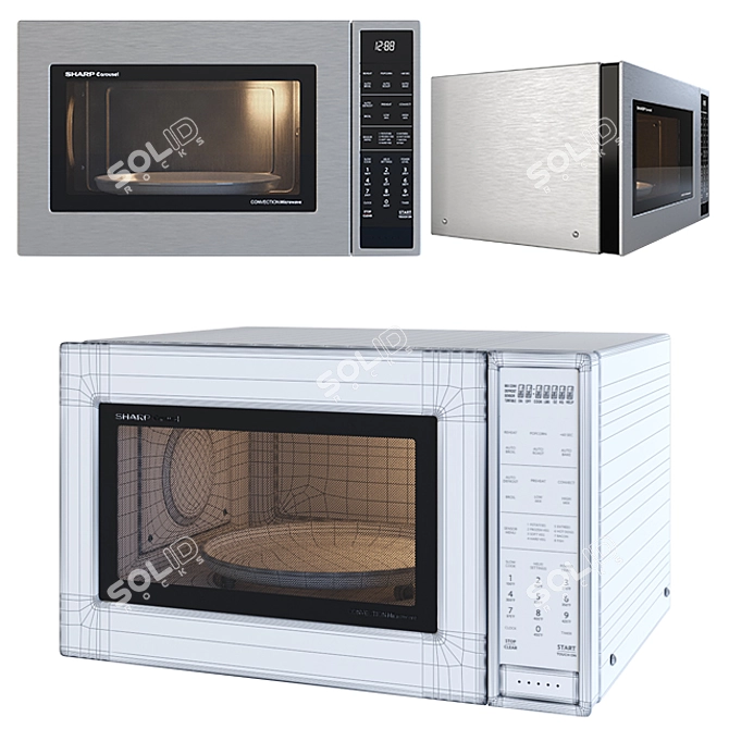 Sharp 1.5 cu. ft. Microwave 3D model image 3