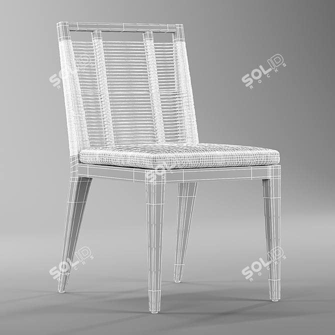 Amalfi Outdoor Side Chair: Stylish and Functional 3D model image 3