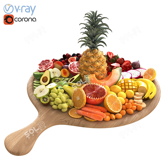 Sleek Fruit Tray: Perfect for Display! 3D model image 6