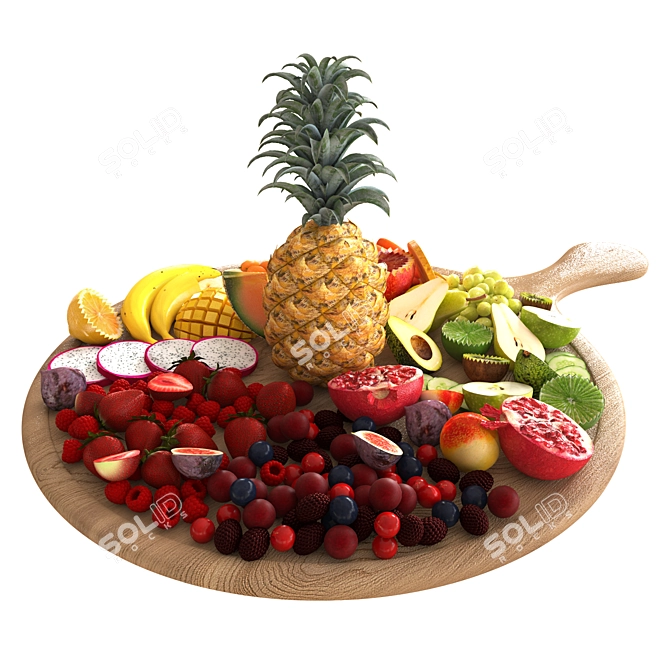 Sleek Fruit Tray: Perfect for Display! 3D model image 8