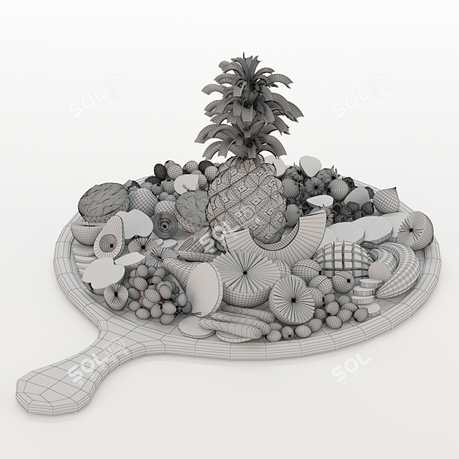 Sleek Fruit Tray: Perfect for Display! 3D model image 10