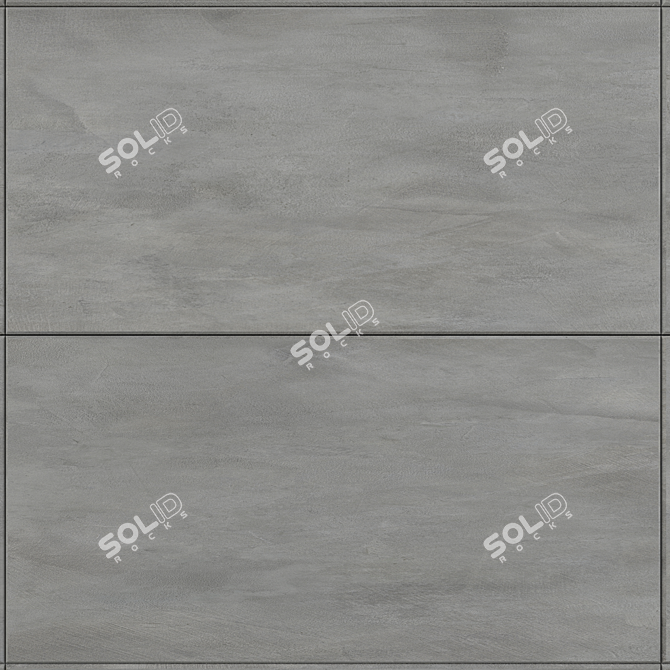 Luce Acciaio Concrete Wall Tiles: Sleek & Stylish 3D model image 2