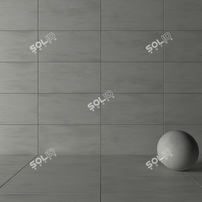 Luce Perla Concrete Wall Tiles - Modern and Versatile 3D model image 3