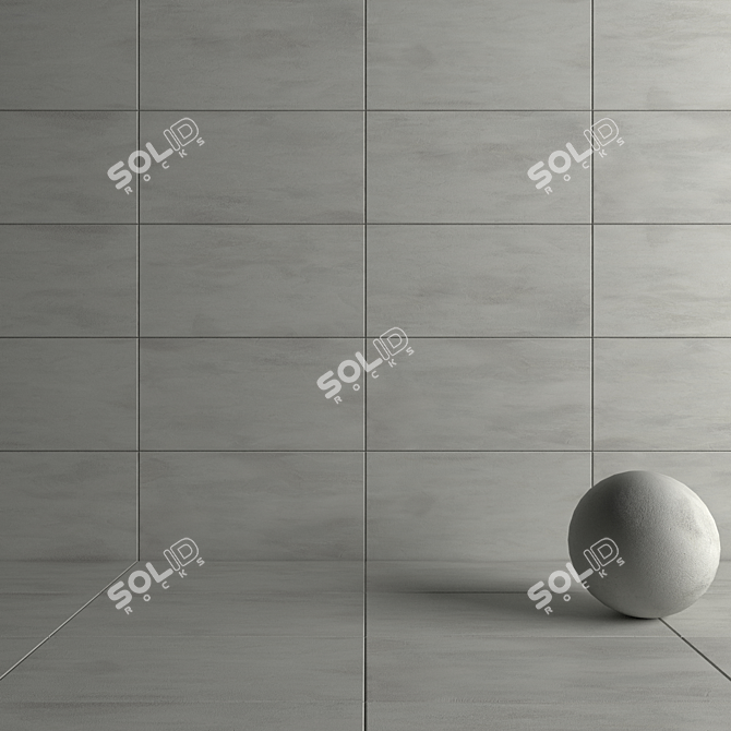 Luce Perla Concrete Wall Tiles - Modern and Versatile 3D model image 4