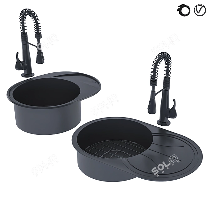 Versatile Sink Collection: 6-in-1 Design 3D model image 6