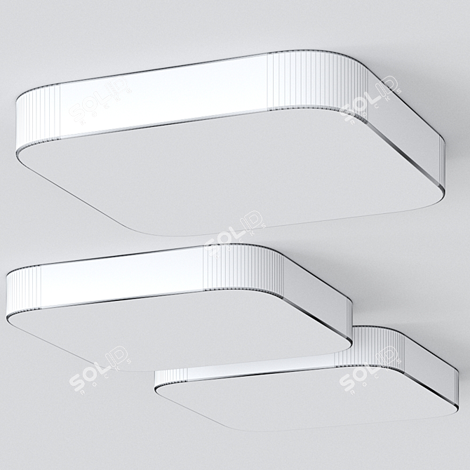 Penta Slide Square: Stylish Ceiling Luminaires 3D model image 3