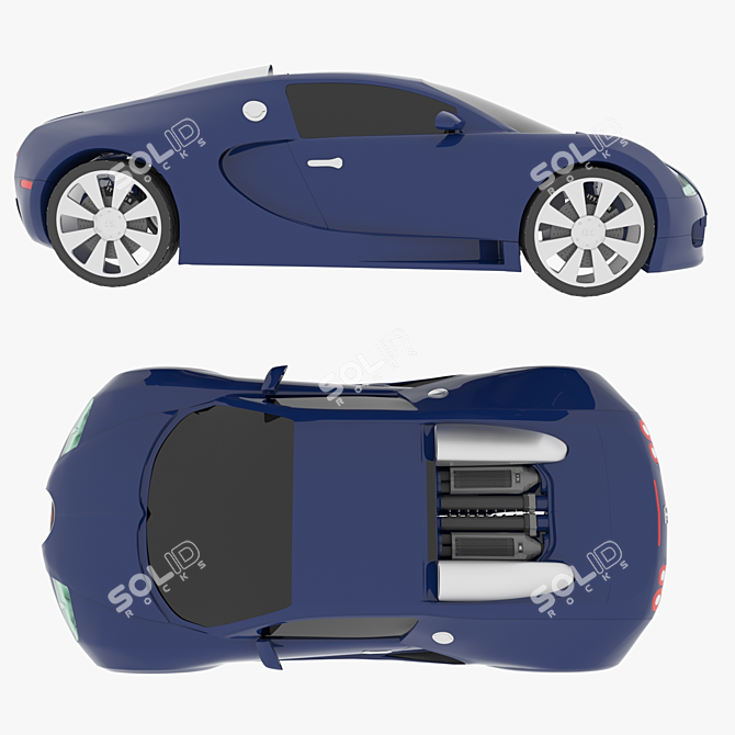 Luxury Speed King: Bugatti Veyron 3D model image 6