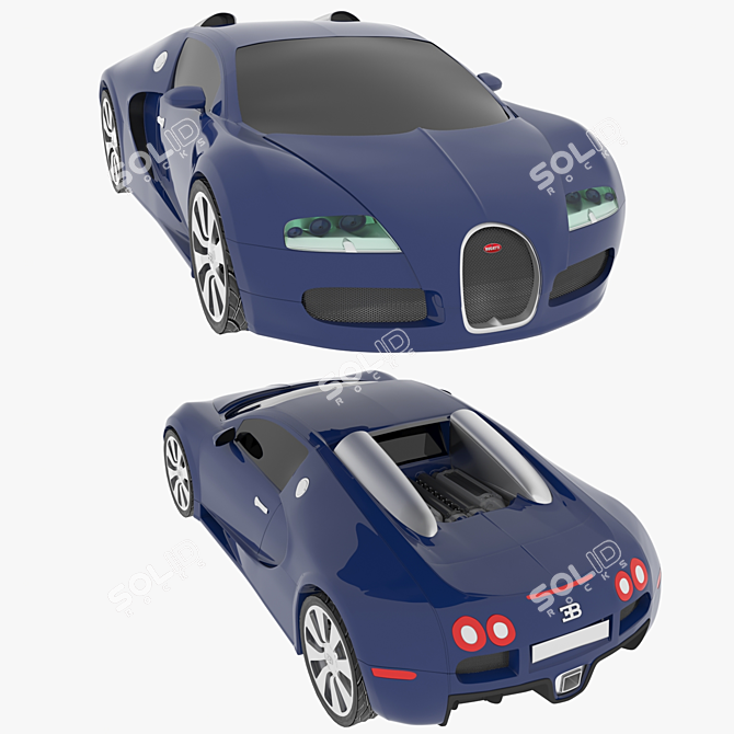 Luxury Speed King: Bugatti Veyron 3D model image 7