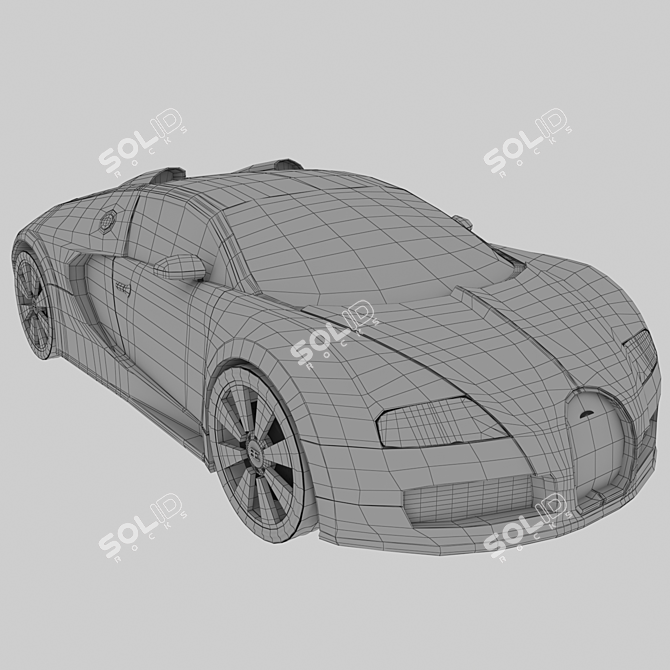 Luxury Speed King: Bugatti Veyron 3D model image 8