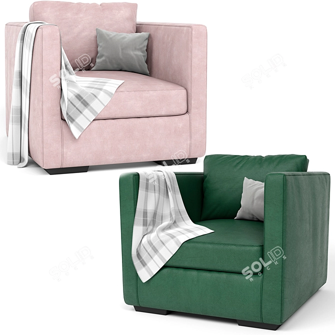 Elegant Meridiani Belmon Armchair 3D model image 2