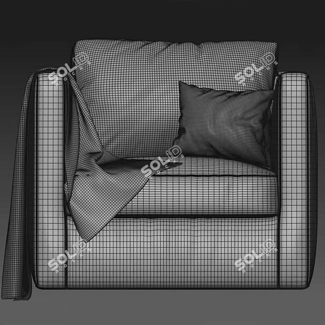 Elegant Meridiani Belmon Armchair 3D model image 5