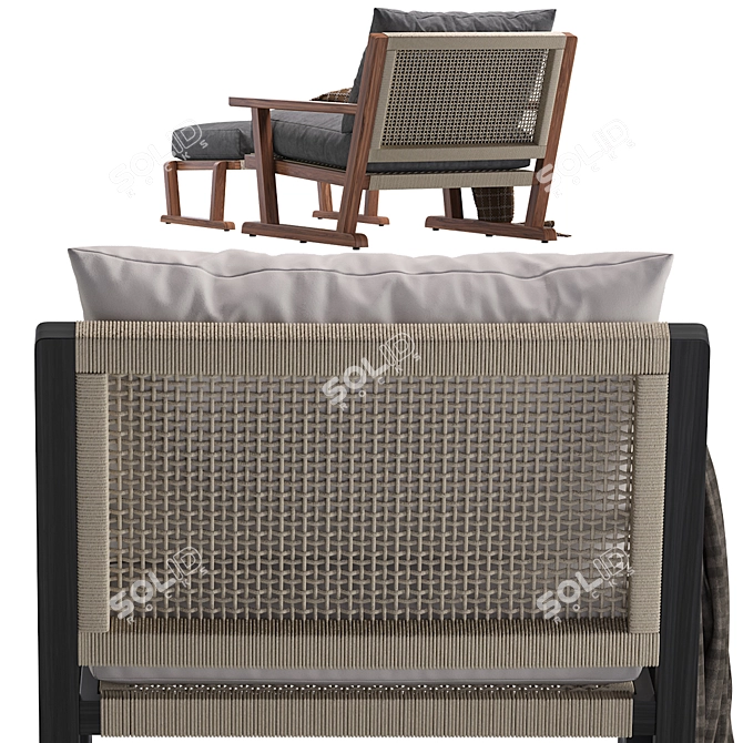 Bari Outdoor Lounge Chair: Stylish Comfort for Your Outdoor Space 3D model image 4