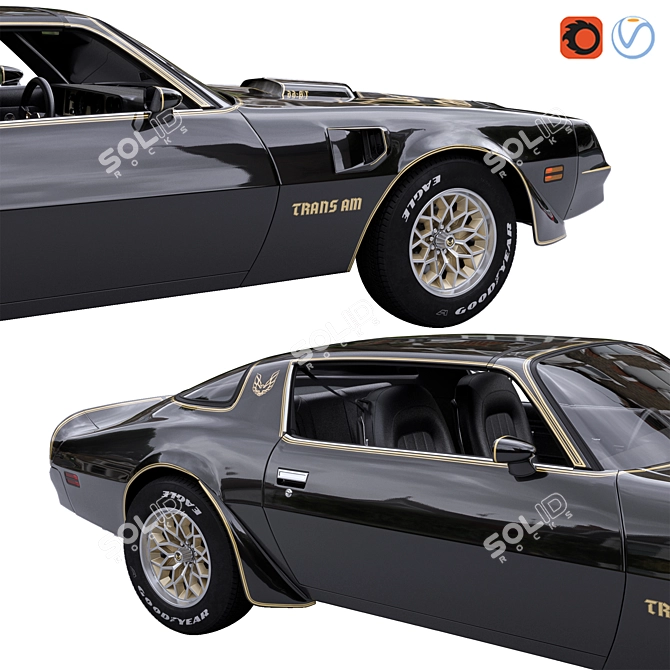 Classic Muscle: Pontiac Firebird Trans Am 3D model image 3