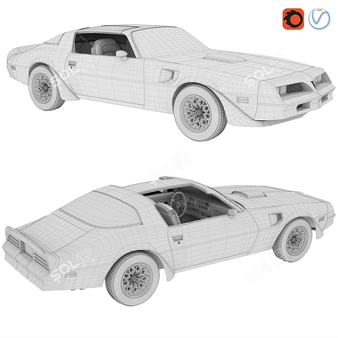 Classic Muscle: Pontiac Firebird Trans Am 3D model image 5