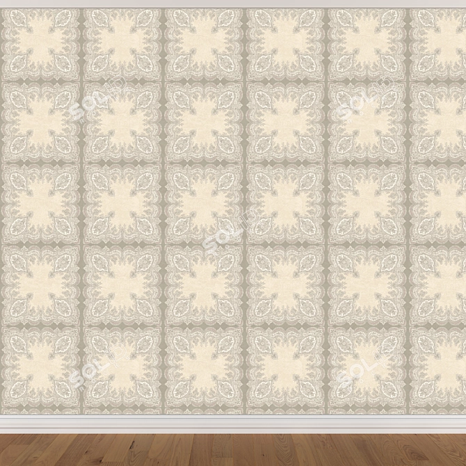 Seamless Wallpaper Set - 3 Colors 3D model image 4