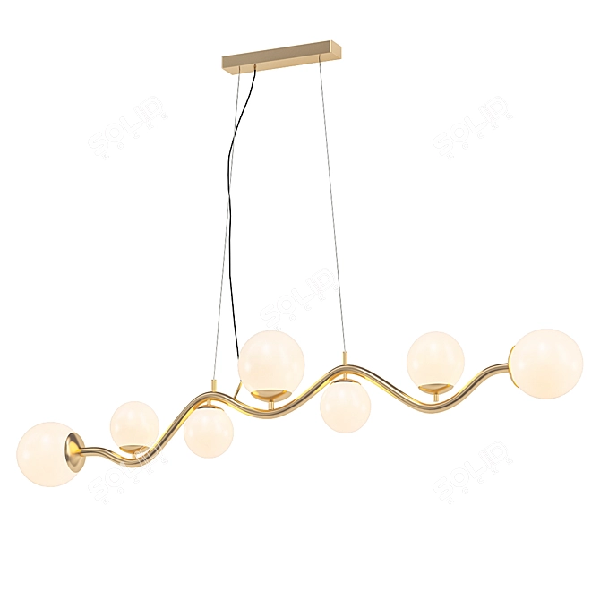 Marcella Line Pendant Light 3D model image 1