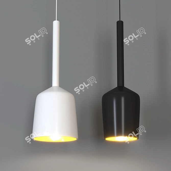 Elegant Blossom Pendant Light 3D model image 2