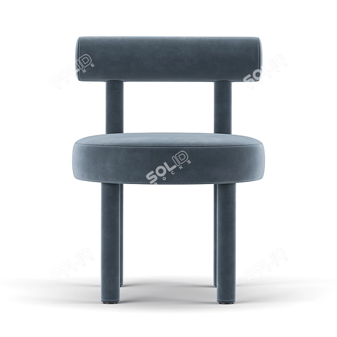 Sleek Ergo Chair 3D model image 2